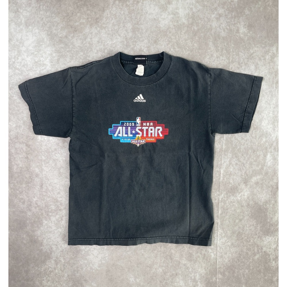 NBA All Star Game Shirt Adidas Youth Large Black Tee Casual Basketball Sports